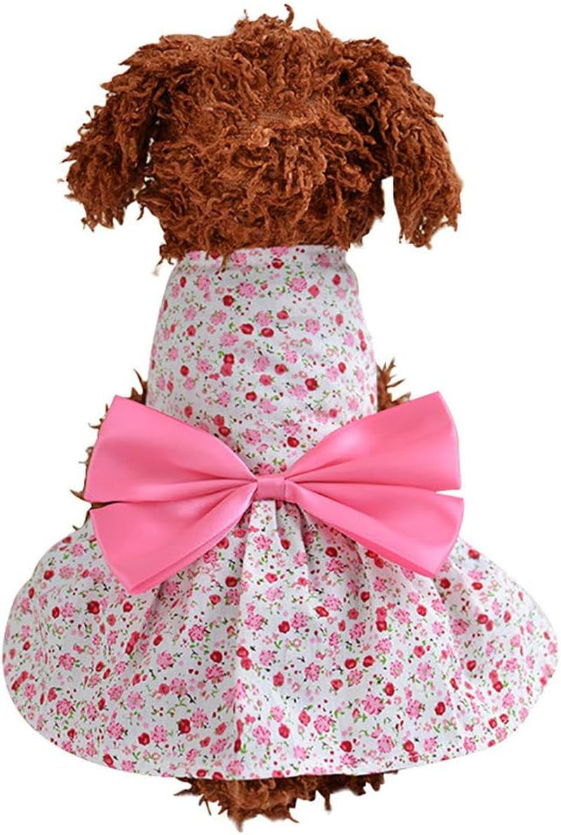 Wakeu Pet Shirt Elephant Pattern Small Dog Clothes Pet Puppy Cat Summer Apparel (XS, Pink)