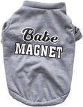Pet Shirt, Wakeu Dog Cat Clothes Puppy Classic Vest Babe Magnet Patten T-Shirt Pet Summer Apparel (Gray, XS)