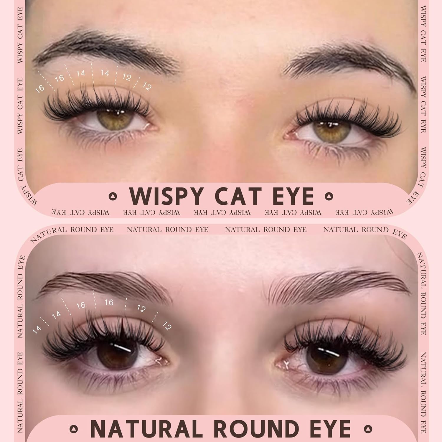Wispy Natural Lash Clusters CC Curl DIY Cluster Eyelash Extensions for Clean Makeup, Individual False Eyelashes Cat Eye Lash Clusters