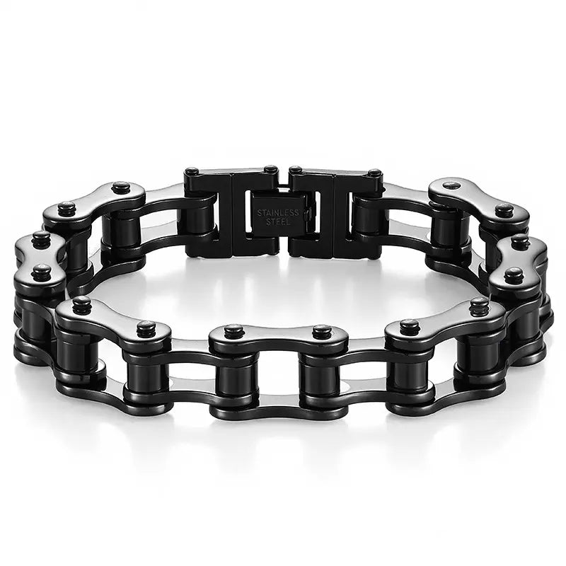 Trendy Hip Hop Punk Motorcycle Chain Bracelet, Fashion Street Style Men'S Versatile Link Bracelet, Cuban Link Bracelet, Stylish Jewelry Accessory(8.5Inch)