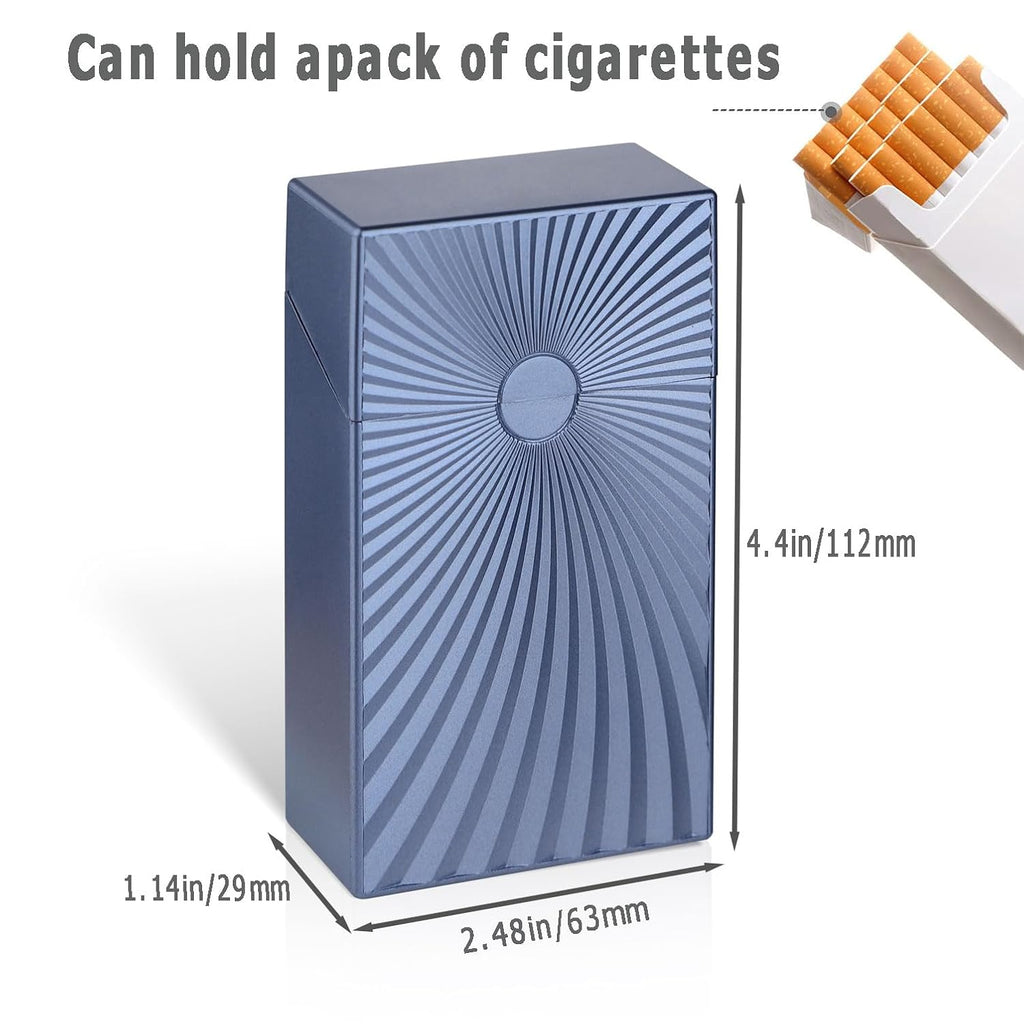 Cigarette Case Box 100Mm Cigarettes 100’S Size Women and Men Perfect Roll Your Own Regular Cigs (2 Boxes Black + Silver, 100Mm)