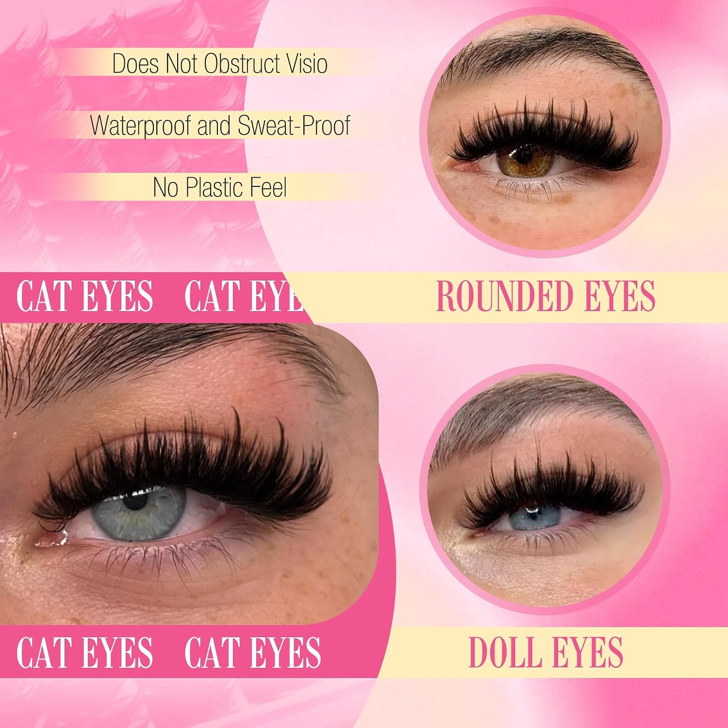 Manga Volume Lash Clusters Kit, Spiky D Curl 10-18Mm with Bond and Seal | Thick Fluffy Fibers, Lash Tweezers and Brush for a Complete DIY Routine