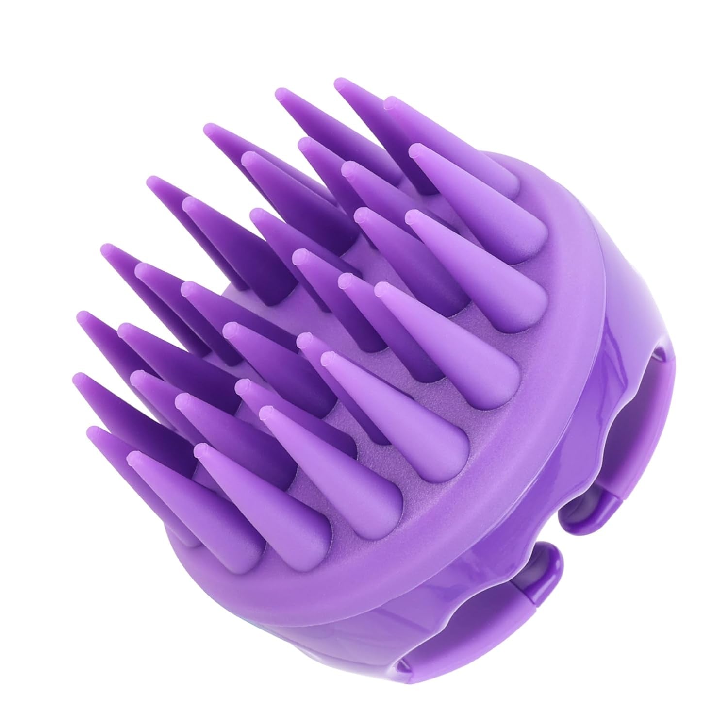 Silicone Scalp Scrubber Shampoo Brush with Extra Long Bristles, Hair Scalp Massager Scalp Brush for Hair Growth & Dandruff Removal - Purple