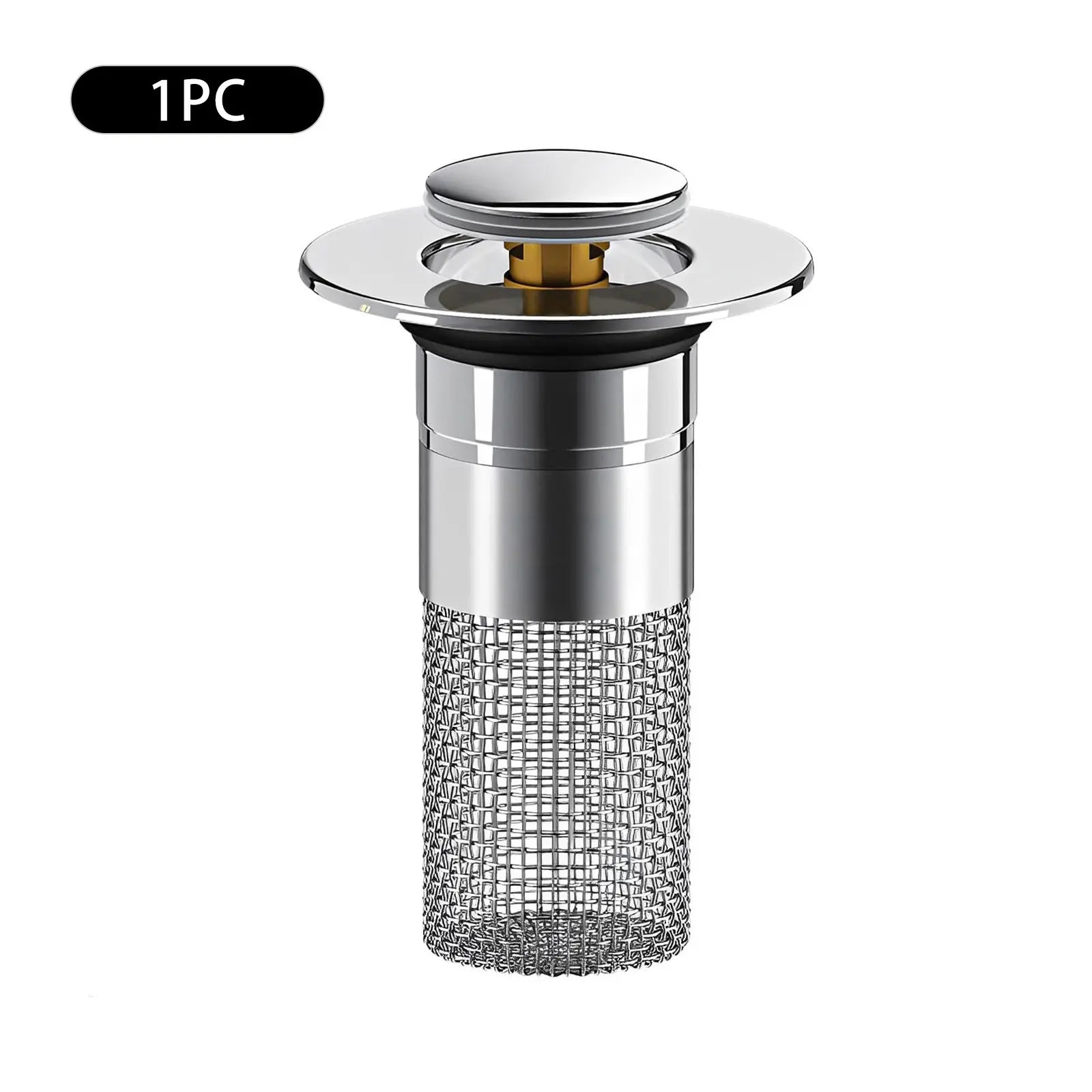 Bathroom Sink Drain Strainer, Pop up Sink Drain Filter Withremovable Stainless Steel Filter Basket Hair Catcher,Bathroom Sink Drain Stopper, for Us Bathroom Sink Stopperreplacement
