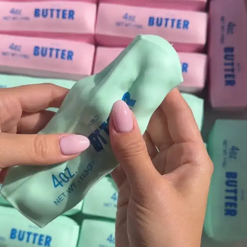 Crunchy Squishy Moldable Butter Fidget Toy - Colorful, Crinkly Sound Sensory Tool, Unisex Stress Relief Item for Ages 6+, Fun Gift Option