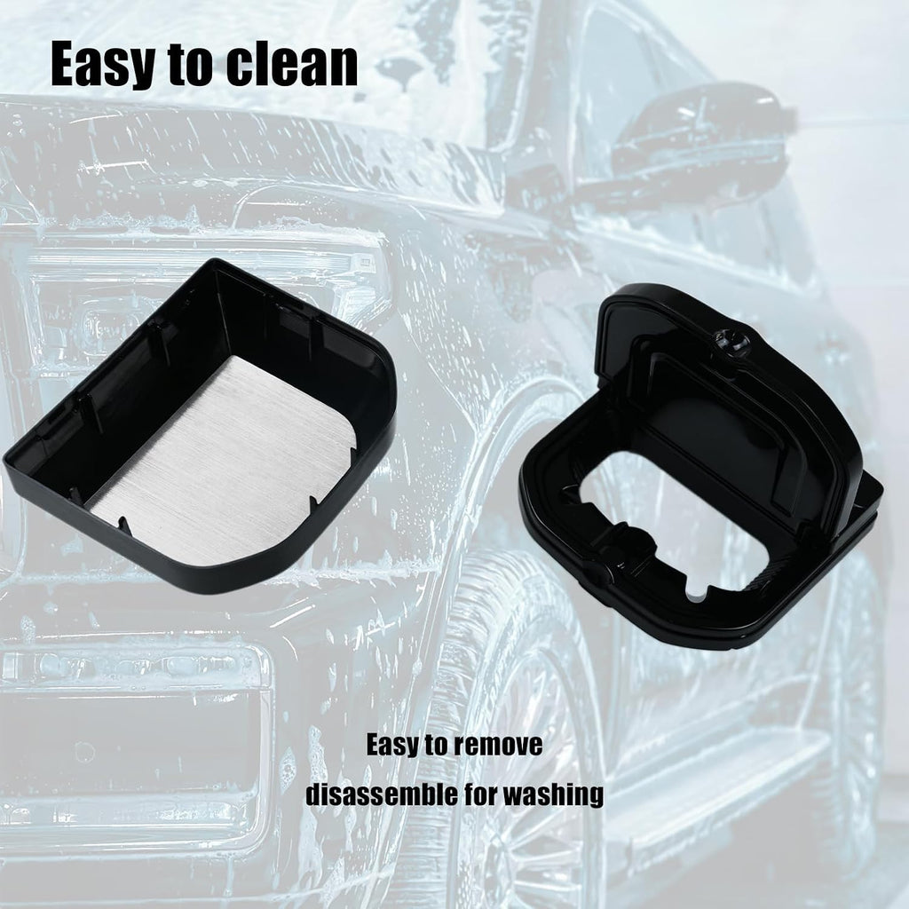 Car Ashtray with Lid - Detachable Non-Cup Holder Design, Stainless Steel Liner Compatible with Chevy Silverado/Gmc Sierra 2023-2025, Smoking Accessories with Cigarette Holder Matching Interior.