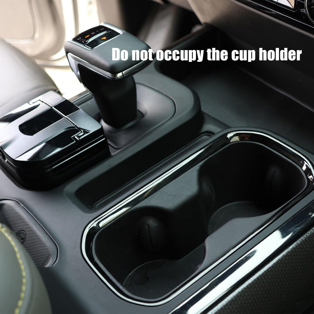 Car Ashtray with Lid - Detachable Non-Cup Holder Design, Stainless Steel Liner Compatible with Chevy Silverado/Gmc Sierra 2023-2025, Smoking Accessories with Cigarette Holder Matching Interior.