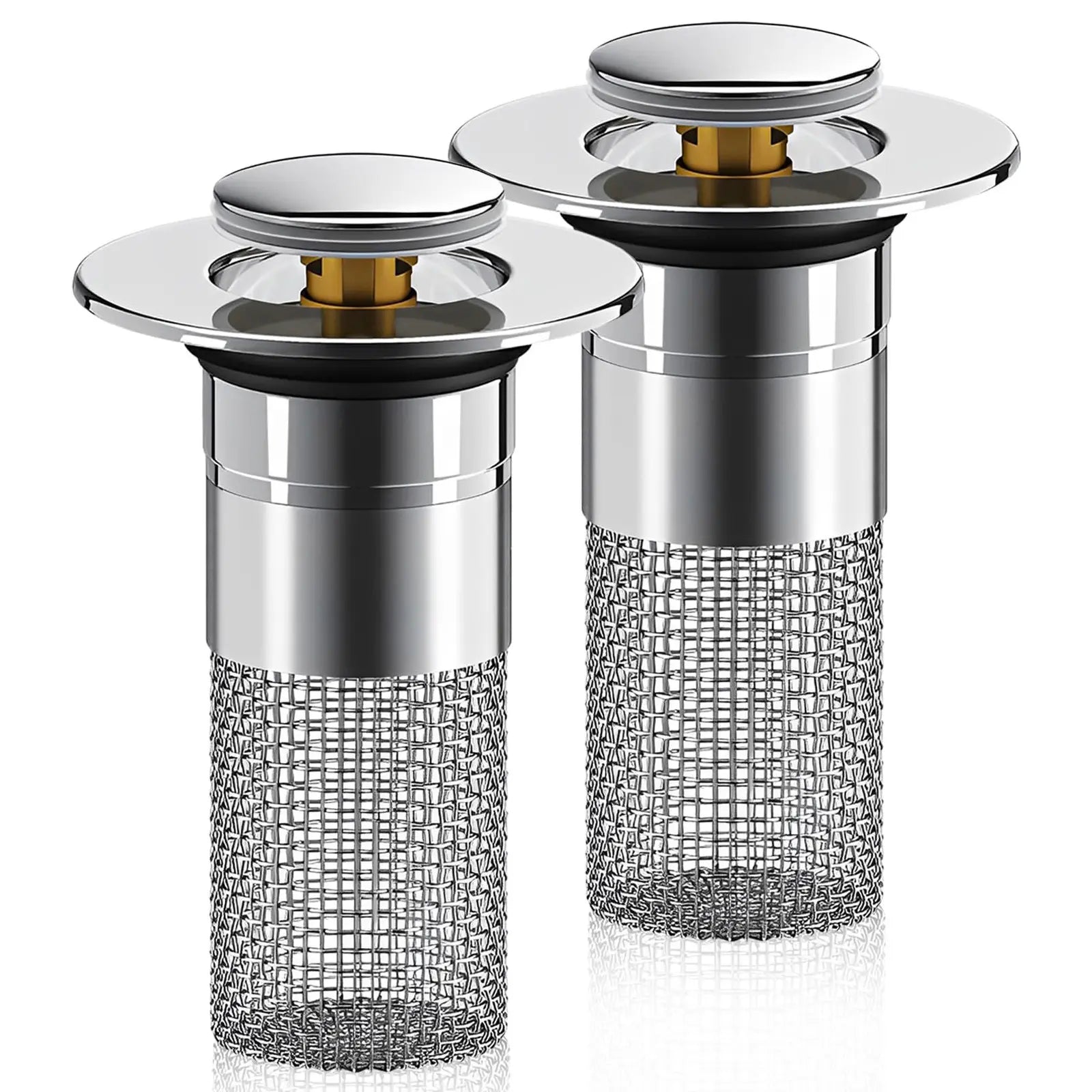 Bathroom Sink Drain Strainer, Pop up Sink Drain Filter Withremovable Stainless Steel Filter Basket Hair Catcher,Bathroom Sink Drain Stopper, for Us Bathroom Sink Stopperreplacement